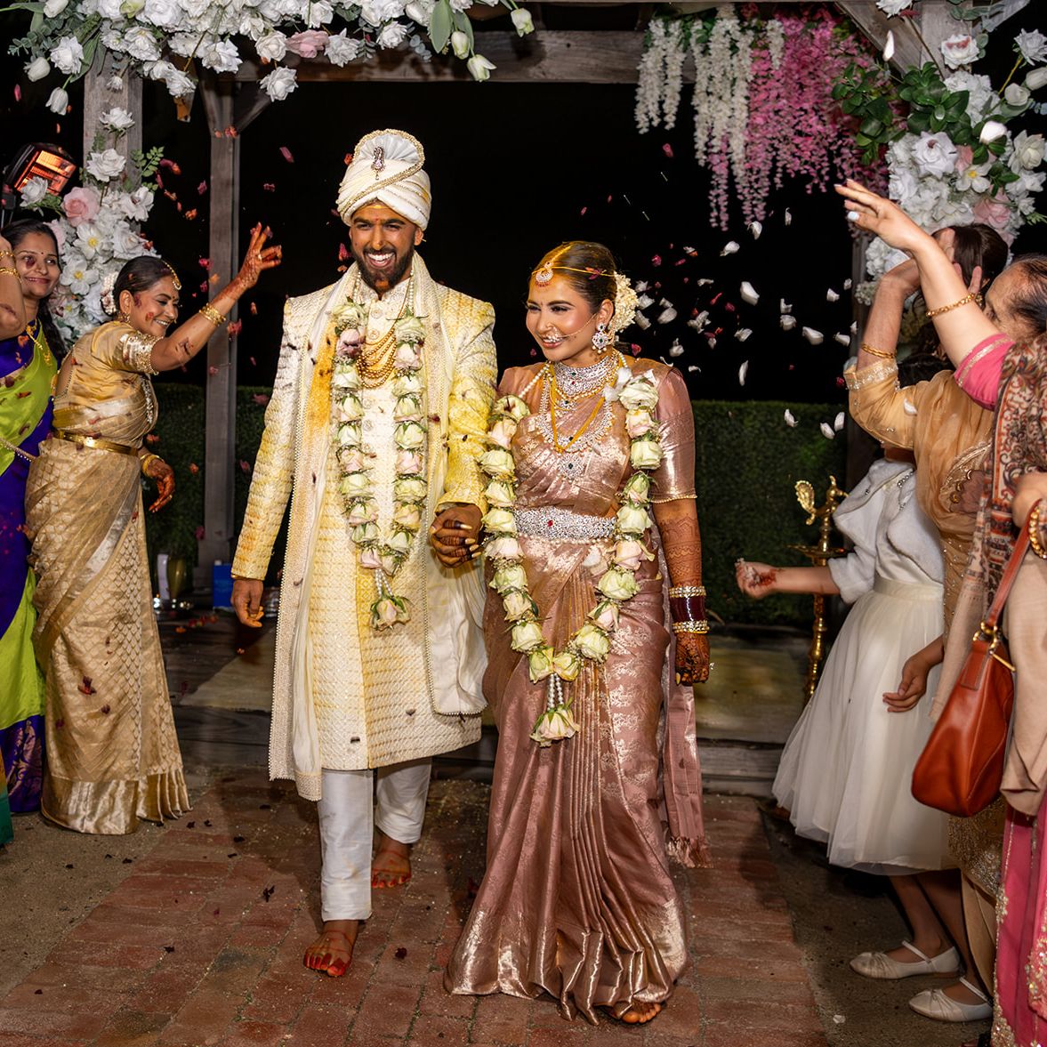 A Telugu-Punjabi wedding in Melbourne where the rain only added to the celebrations